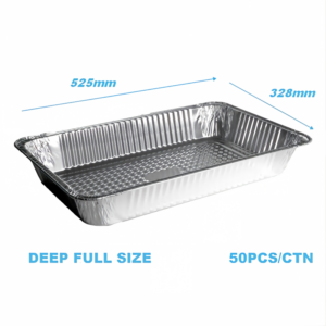 Home full size deep aluminum foil pans with lids