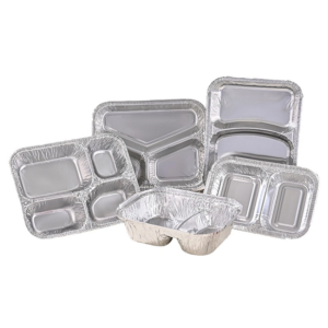 2/3/4 compartment foil trays 2c230,3c230,4c230 800ml