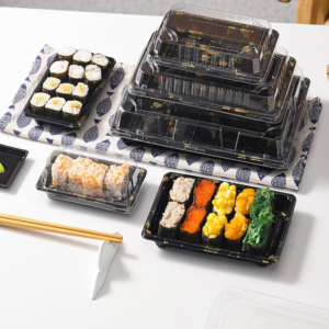 food trays disposable plastic platter trays with lids (复制)