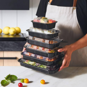 food trays disposable plastic platter trays with lids