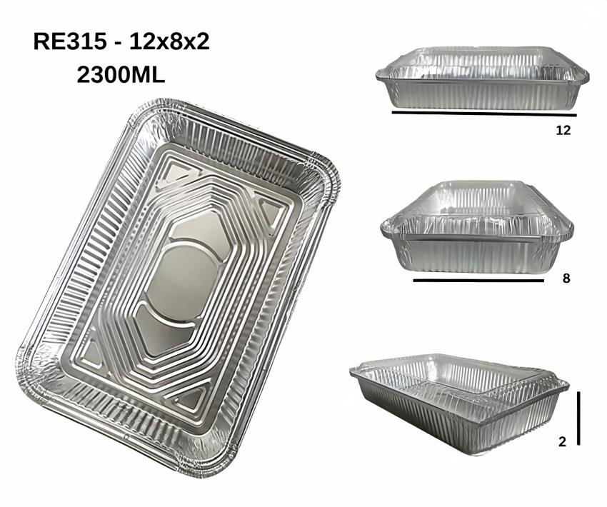re315 2300ml aluminium foil container tray pan re315 2300ml aluminium foil container tray pan