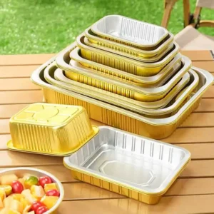 colored aluminum foil food containers